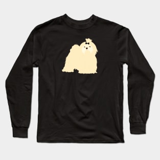 Maltese Dog - Black Long Sleeve T-Shirt